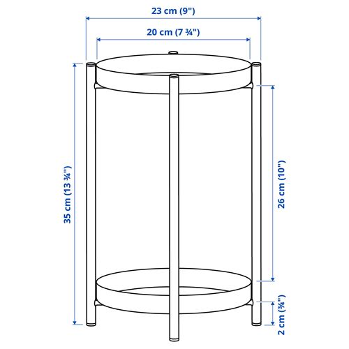 IKEA - OLIVBLAD, çiçeklik, siyah, 35 cm