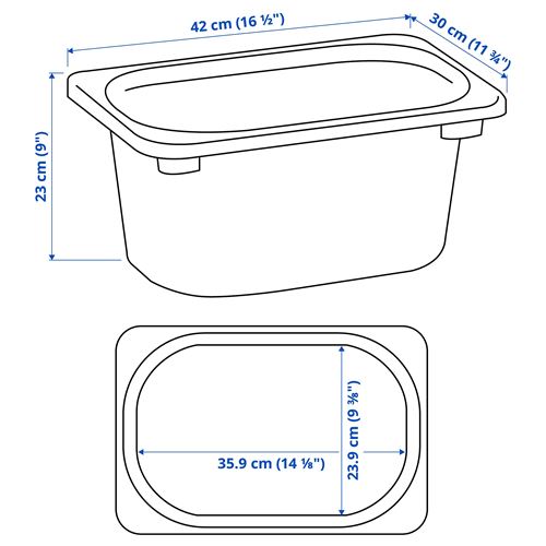 IKEA - TROFAST, storage box, red, 42x30x23 cm