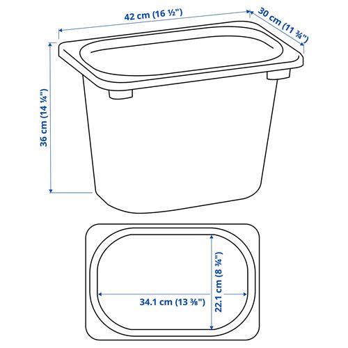 IKEA - TROFAST, saklama kutusu, beyaz, 42x30x36 cm