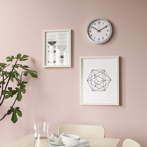 IKEA - TJALLA, wall clock, grey, 28 cm