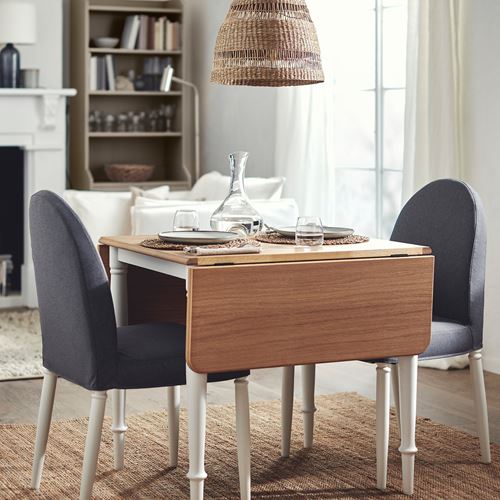 IKEA - DANDERYD, katlanır mutfak masası, beyaz-meşe kaplama, 2-4 kişilik