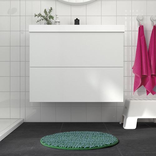 IKEA - TOFTBO, banyo paspası, yeşil-mavi, 55 cm