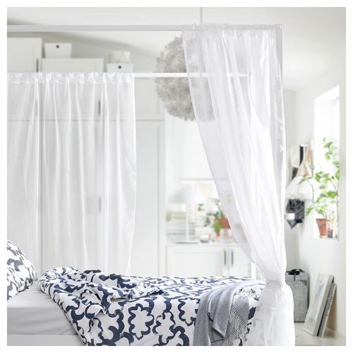 IKEA - VITARNA, double bed, white, 140x200 cm