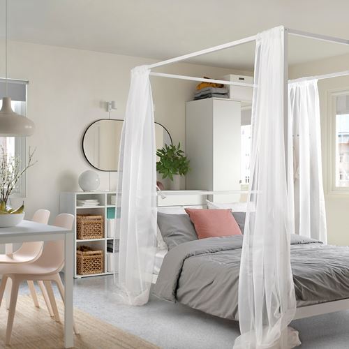 IKEA - VITARNA, double bed, white, 140x200 cm