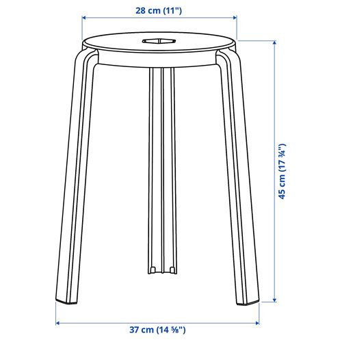 IKEA - IBBARBO, tabure, koyu gri