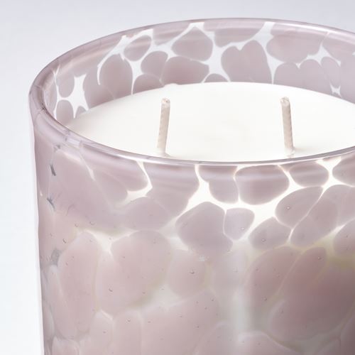 IKEA - LUGNARE, bardakta kokulu mum, açık pembe, 50 saat