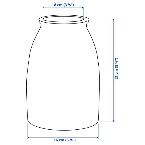 IKEA - KOPPARBJÖRK, vase, light brown, 21 cm