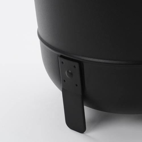 IKEA - PARLRÖNN, çelik saksı, siyah, 24 cm