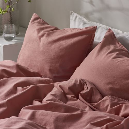 IKEA - ANGSLILJA, double quilt cover and 2 pillowcases, dark pink, 240x220/50x60 cm