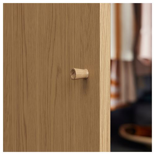 IKEA - PAX/STORKLINTA, PAX wardrobe, grey-beige-oak effect, 150x60x201 cm