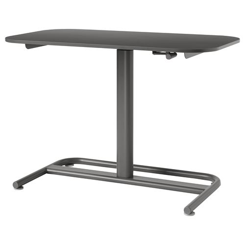 IKEA - SEGRARE, height adjustable desk, dark grey, 110x60 cm