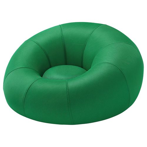 IKEA - BRANNBOLL, inflatable gaming lounge chair, high-gloss green