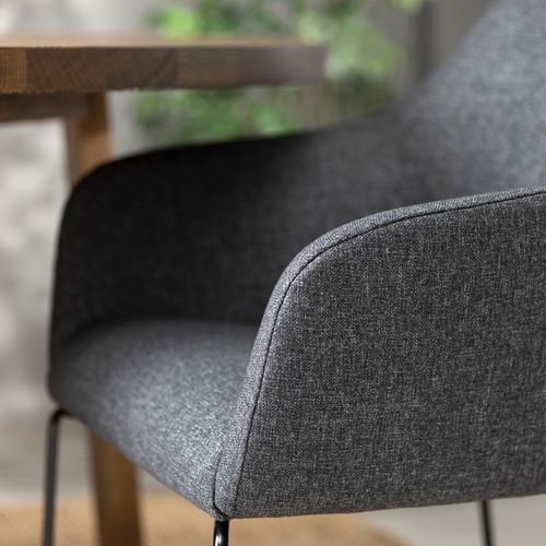 IKEA - TOSSBERG, upholstered chair, black-Gunnared dark grey