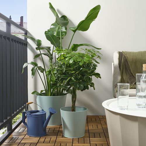 IKEA - VITLÖK, çelik saksı, turkuaz, 24 cm