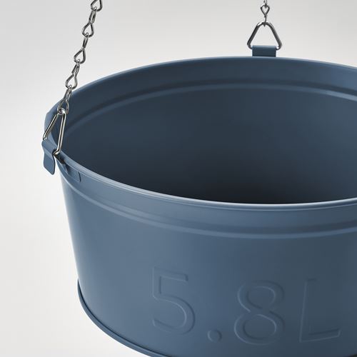 IKEA - AKERBAR, asma saksı, koyu mavi, 27 cm