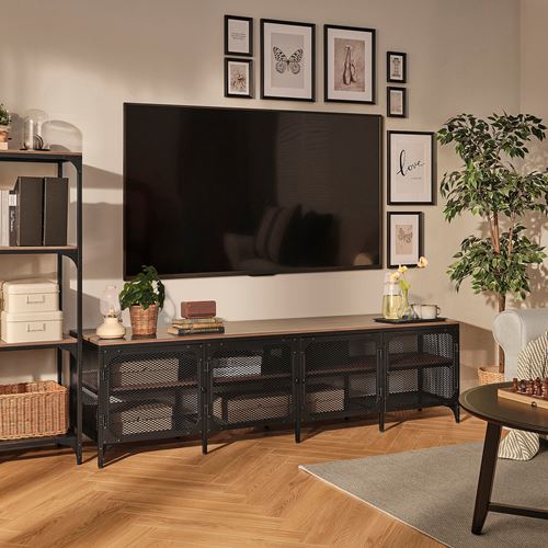 IKEA - FJALLBO, tv bench, black, 198x45x54 cm