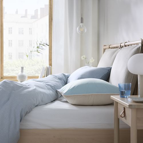 IKEA - KEJSAROLVON, pillow protector, beige/blue, 50x60 cm