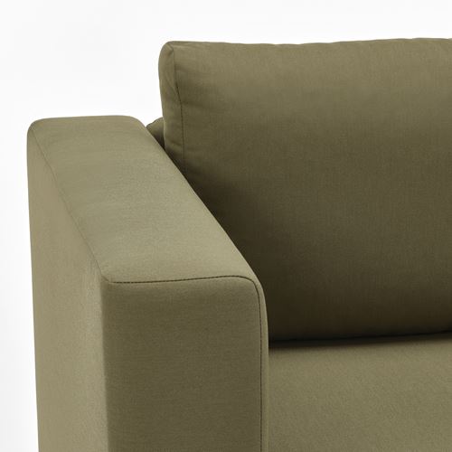 IKEA - SKÖNABACK, 2-seat sofa-bed, vissle yellow/green