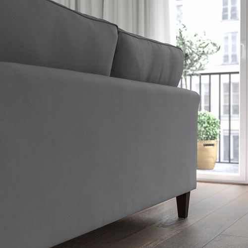 IKEA - EKHOLMA, 3'lü kanepe, hakebo koyu gri
