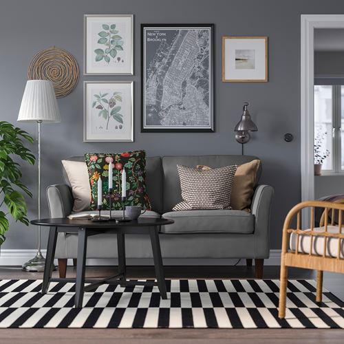 IKEA - EKHOLMA, 2'li kanepe, hakebo koyu gri