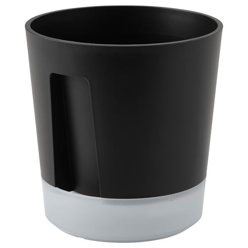 IKEA - VARDTRAD, sulama düzenekli saksı, antrasit, 12 cm