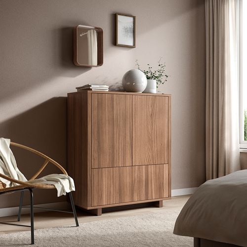 IKEA - DVARGSYREN, duvar aynası, ceviz kaplama, 28x37 cm