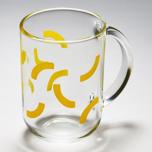 IKEA - SKEDSTÖR, kupa seti, sarı-siyah, 30 cl