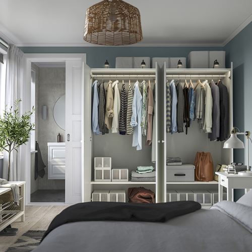 IKEA - PAX/GULLABERG, PAX gardırop, beyaz, 200x60x201 cm