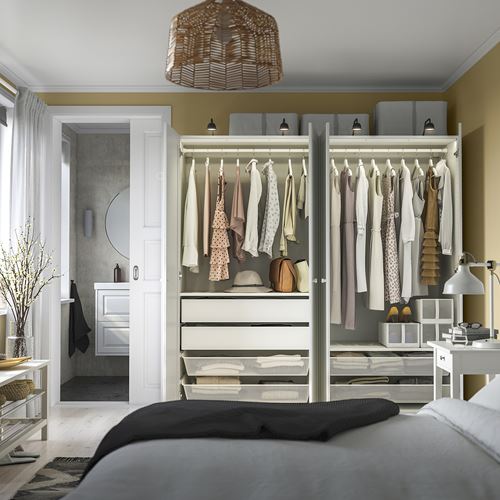 IKEA - PAX/GULLABERG, PAX gardırop, beyaz, 200x60x201 cm