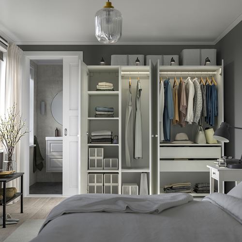 IKEA - PAX/GULLABERG, PAX gardırop, beyaz, 200x60x201 cm