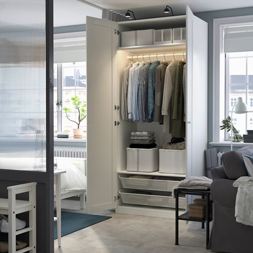 IKEA - PAX, PAX wardrobe, white, 100x60x236 cm