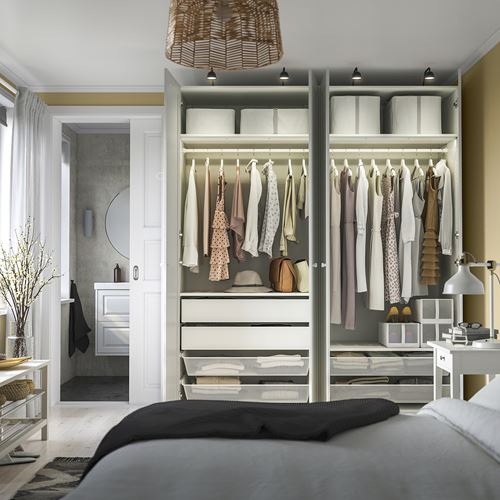 IKEA - PAX/GULLABERG, PAX gardırop, beyaz, 200x60x236 cm