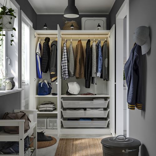 IKEA - PAX/GULLABERG, PAX gardırop, beyaz, 150x60x201 cm