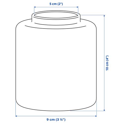 IKEA - KONSTFULL, cam vazo, yeşil, 10 cm