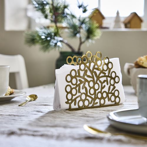 IKEA - VINTERFINT, napkin holder, golden colour