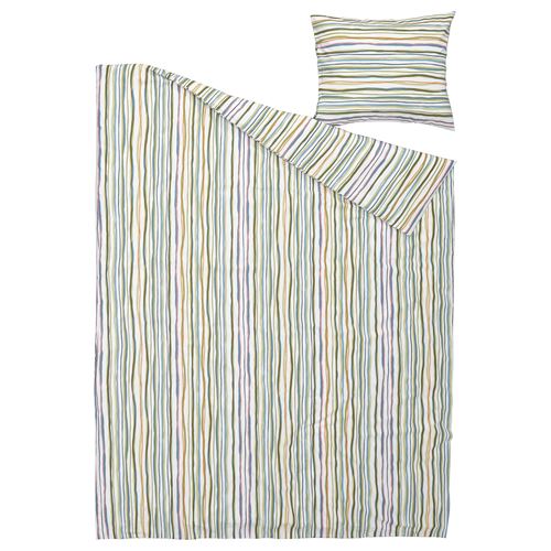 IKEA - SUMPGRÖE, tek kişilik nevresim seti, çok renkli, 150x200/50x60 cm