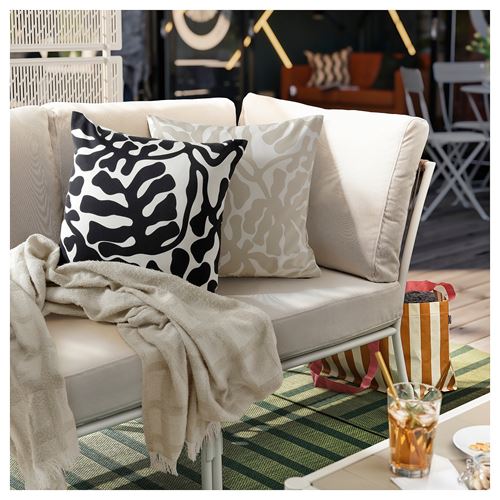 IKEA - GRÖNKNAVEL, throw, beige, 180x120 cm