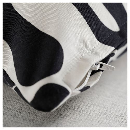 IKEA - GRÖNKNAVEL, lace pillow cover, black-white, 50x50 cm