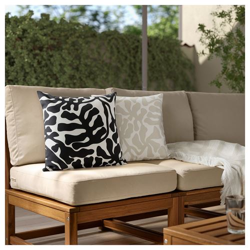 IKEA - GRÖNKNAVEL, lace pillow cover, black-white, 50x50 cm