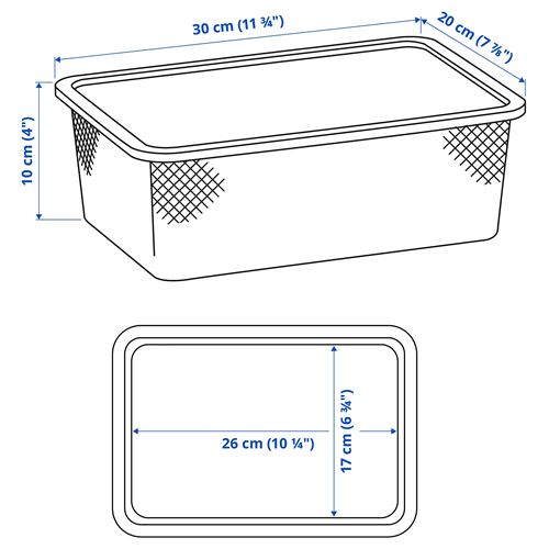 IKEA - TROFAST, saklama kutusu, koyu gri, 20x30x10 cm