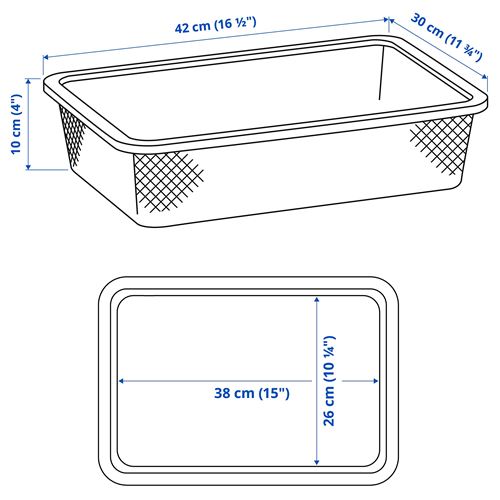 IKEA - TROFAST, saklama kutusu, koyu gri, 42x30x10 cm