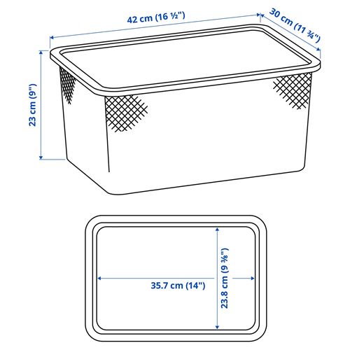 IKEA - TROFAST, storage box, light red, 42x30x23 cm