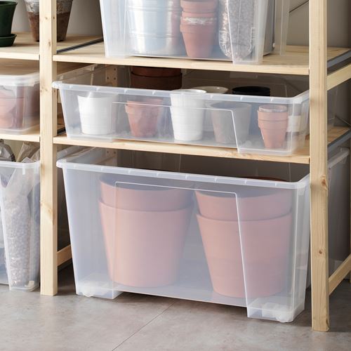 IKEA - SAMLA, box, transparent, 130 l