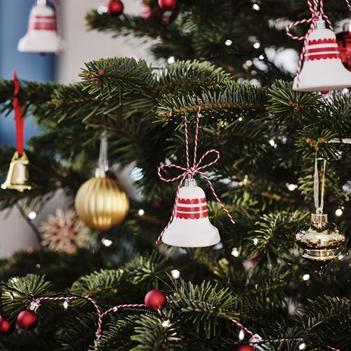 IKEA - VINTERFINT, tree ornament, white/red