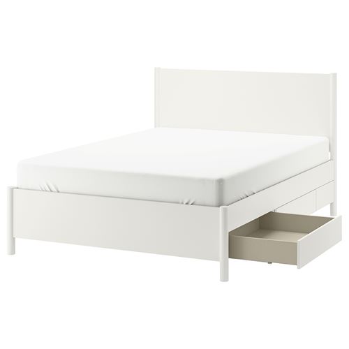 IKEA - TONSTAD, double bed, off white, 160x200 cm