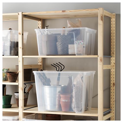 IKEA - SAMLA, box, transparent, 65 l