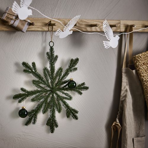 IKEA - VINTERFINT, tree ornament, green, 33 cm