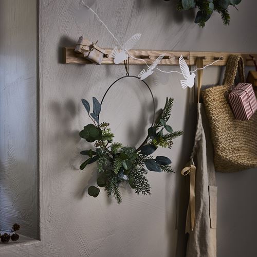 IKEA - VINTERFINT, artificial wreath, green, 45 cm