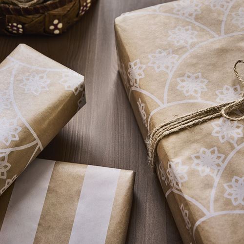 IKEA - VINTERFINT, gift wrap roll, brown, 3x0.7 m/2.10 m²