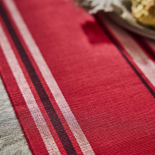 IKEA - VINTERFINT, table-runner, stripe patterned-red, 35x130 cm